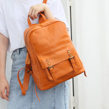 Load image into Gallery viewer, Womens Black Leather Backpack Bags Rucksack Purse For Women
