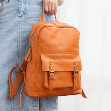 Load image into Gallery viewer, Womens Black Leather Backpack Bags Rucksack Purse For Women
