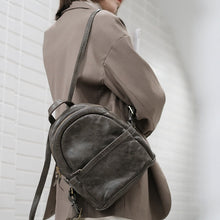 Load image into Gallery viewer, Small Leather Backpack Ladies Leather Rucksack for Women
