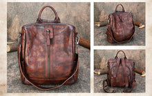 Load image into Gallery viewer, Unique Womens Small Leather Backpack Purses Shoulder Handbags for Women
