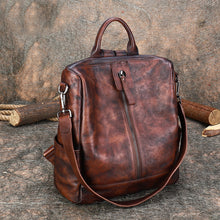 Load image into Gallery viewer, Unique Womens Small Leather Backpack Purses Shoulder Handbags for Women
