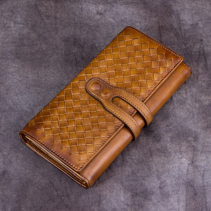 Leather Cem Long Checkbook Womens Clutch Wallet Purse