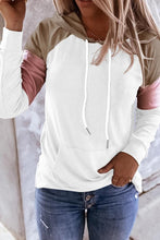 Load image into Gallery viewer, Casual Colorblock Drawstring Long Sleeve Hoodie
