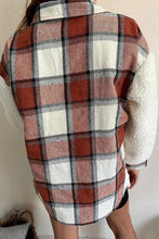 Load image into Gallery viewer, Velveteen-like Plaid Stitching Pocket Shacket
