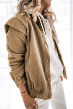 Load image into Gallery viewer, Corduroy Ruffle Sleeve Button Front Jacket
