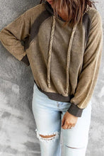 Load image into Gallery viewer, Casual Patchwork Long Sleeve Drawstring Hoodie
