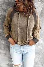 Load image into Gallery viewer, Casual Patchwork Long Sleeve Drawstring Hoodie
