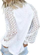 Load image into Gallery viewer, White Long Sleeve Lace Blouse
