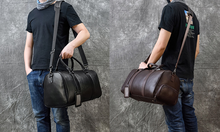 Load image into Gallery viewer, Weekend Travle Leather Bag Large Stroage for Men
