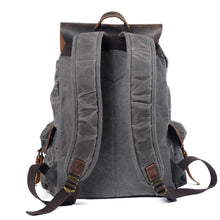 Load image into Gallery viewer, Canvas Leather Backpack
