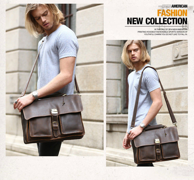 Vintage Leather Protable Briefcase