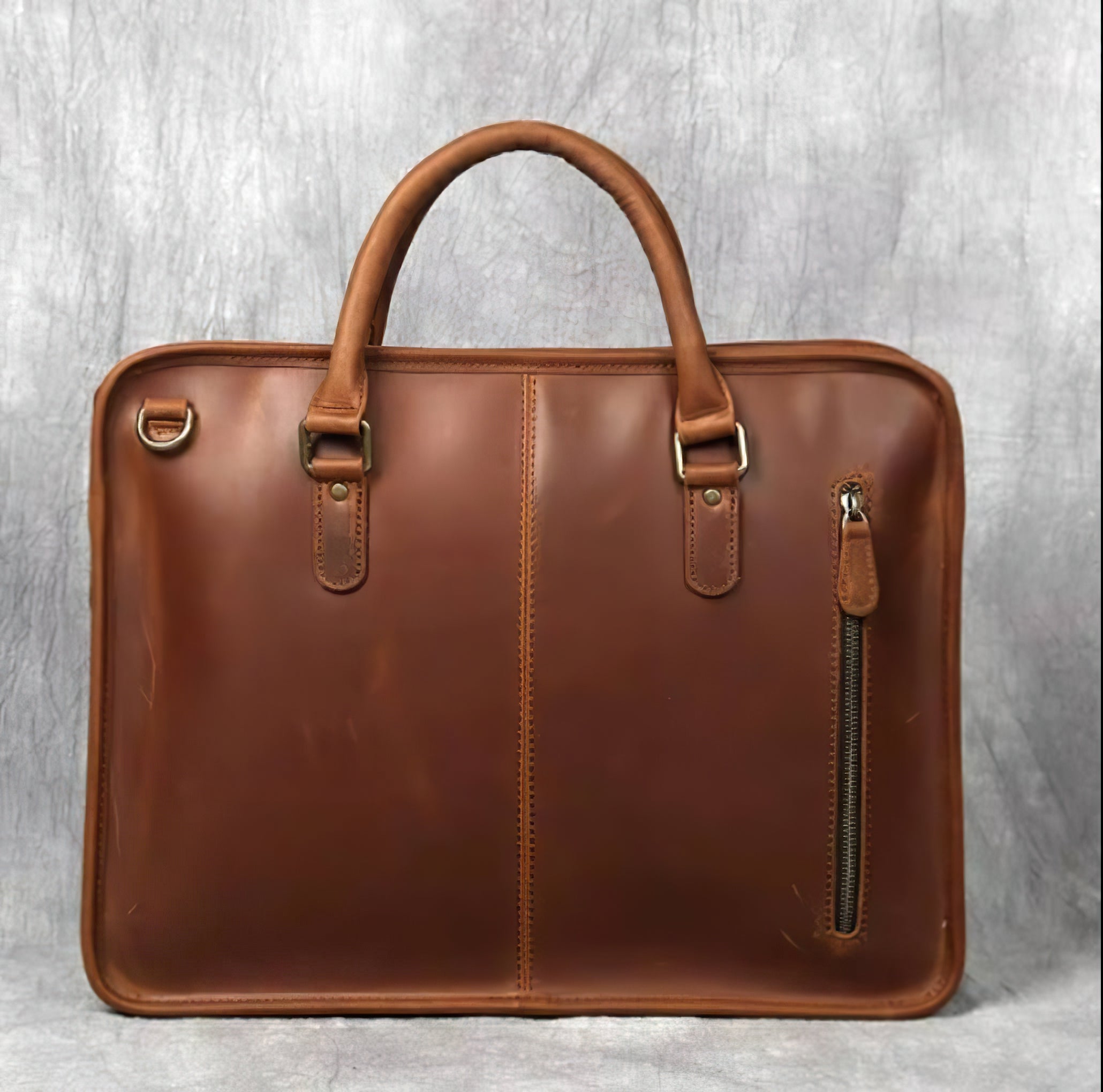 Hemming Leather Laptop Bag Vintage Leather Briefcase