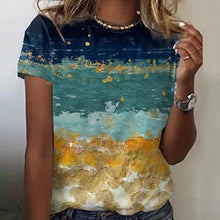 Load image into Gallery viewer, Casual Print Short Sleeve Top
