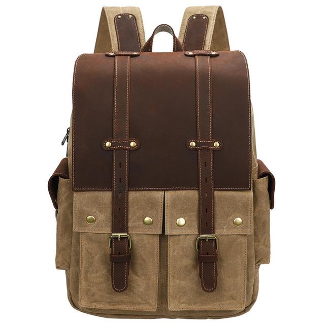 Classci Color Block Cavans Backpack