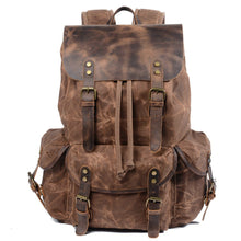 Load image into Gallery viewer, Canvas Leather Backpack
