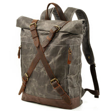 Load image into Gallery viewer, Canvas and Leather Backpack | OSLO
