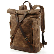 Load image into Gallery viewer, Canvas and Leather Backpack | OSLO
