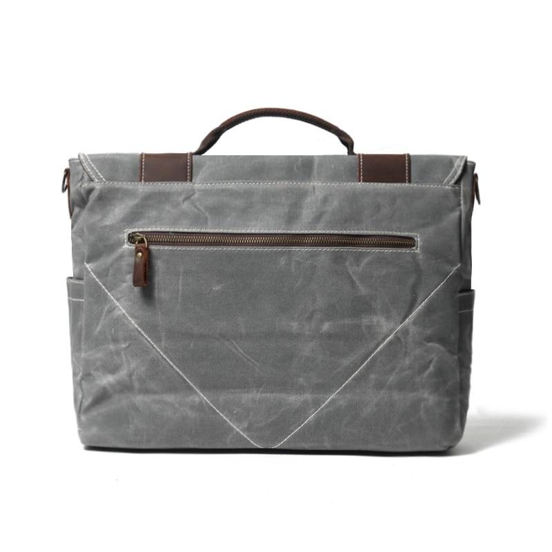 Leather Patchwock Canvas Handbag Shoulder Bag