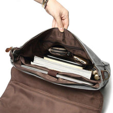 Load image into Gallery viewer, Leather Patchwock Canvas Handbag Shoulder Bag
