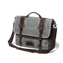 Load image into Gallery viewer, Leather Patchwock Canvas Handbag Shoulder Bag
