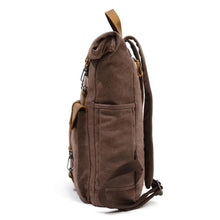 Load image into Gallery viewer, Retro Roll-top Canvas Backpack
