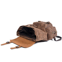 Load image into Gallery viewer, Canvas Leather Backpack

