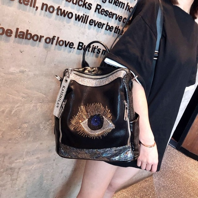 New Fashion Diamond Eye Dual-use Bag