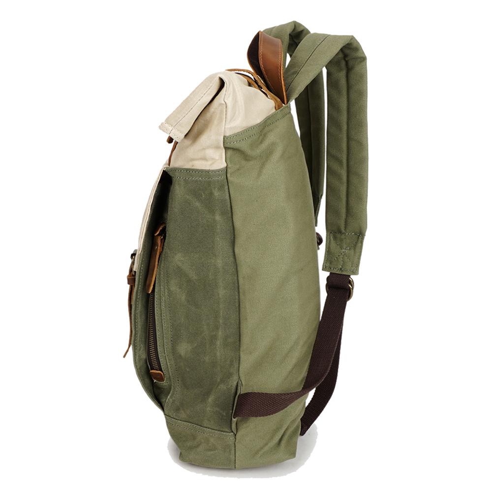 Color Block Canvas Backpack