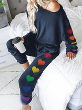 Load image into Gallery viewer, Full of Pride Heart Print Loungewear Set
