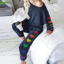 Load image into Gallery viewer, Full of Pride Heart Print Loungewear Set
