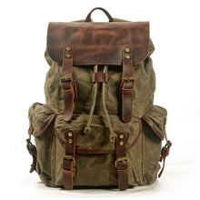 Load image into Gallery viewer, Canvas Leather Backpack
