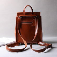 Load image into Gallery viewer, Classic Button Convertible Leather Backpack Bag School Purse for Women
