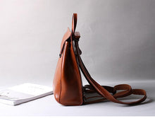Load image into Gallery viewer, Classic Button Convertible Leather Backpack Bag School Purse for Women
