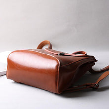 Load image into Gallery viewer, Classic Button Convertible Leather Backpack Bag School Purse for Women
