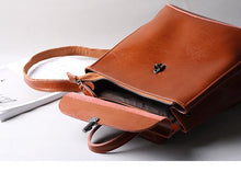 Load image into Gallery viewer, Classic Button Convertible Leather Backpack Bag School Purse for Women
