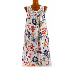 Load image into Gallery viewer, White Lace Patchwork Floral Mini Drss
