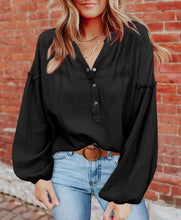 Load image into Gallery viewer, Black Long Sleeve Blouse
