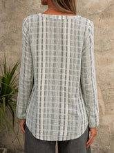 Load image into Gallery viewer, Plaid Print Buttons Long Sleeve Top
