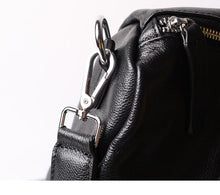 Load image into Gallery viewer, Black Double Zipper Leather Backpack
