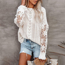 Load image into Gallery viewer, Classic Lace Patchwork Sweater
