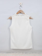 Load image into Gallery viewer, White Ruffled Trim Top
