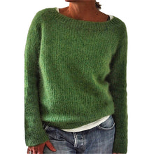 Load image into Gallery viewer, Simple Green Long Sleeve Sweater
