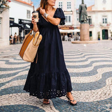 Load image into Gallery viewer, Black Hollow Out Maxi Dress
