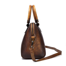 Load image into Gallery viewer, Brown Leather Vintage Handbag
