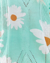 Load image into Gallery viewer, Light Blue Daisy Print Long Sleeve Sweater
