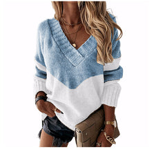 Load image into Gallery viewer, Color Block Long Sleeve Sweater
