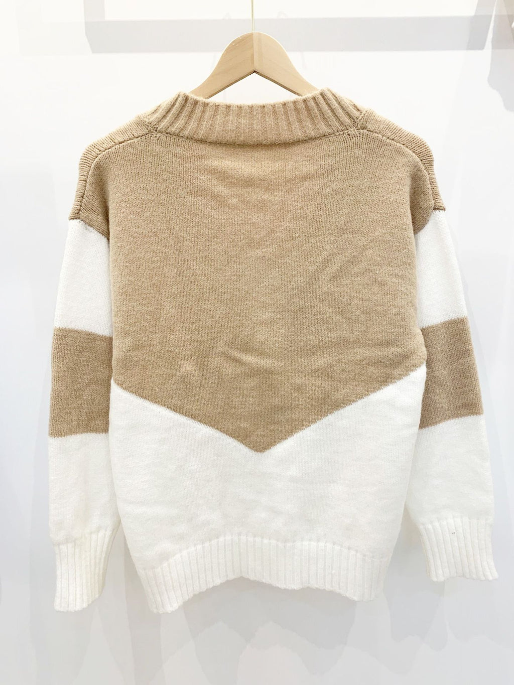 Color Block Long Sleeve Sweater
