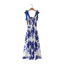 Load image into Gallery viewer, Print Straps Midi Dress
