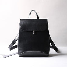 Load image into Gallery viewer, Black Leather Backpack
