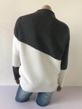 Load image into Gallery viewer, Color Block High Neck Sweater
